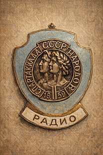 Badge of the USSR Peoples Spartakiad. Radio. 1959